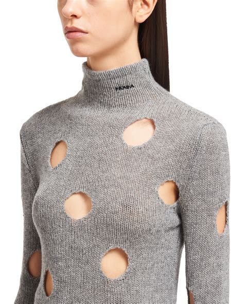 prada grey jumper|prada cashmere jumper.